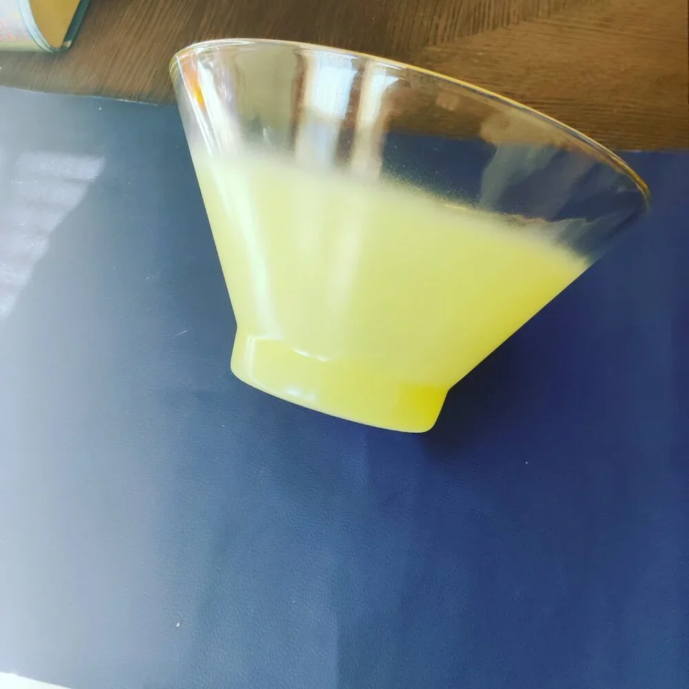 Blendo Vtg Glass Salad Bowl by West Virginia Specialty Glass Co c1950-1960